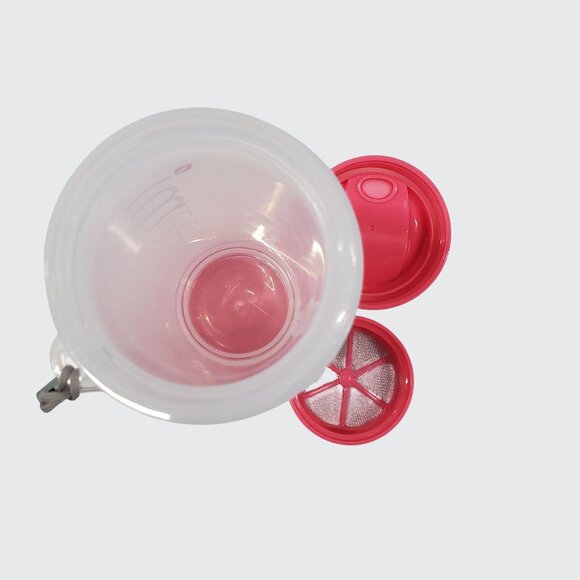 Teami 400ml Clear & Pink BPA-Free Portable Tea Infuser Bottle With Lid & Strap - Picture 10 of 12